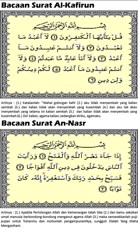 Detail Bacaan Surat Pendek Al Quran Nomer 6