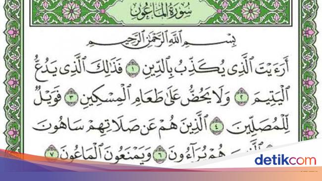 Detail Bacaan Surat Pendek Al Quran Nomer 8