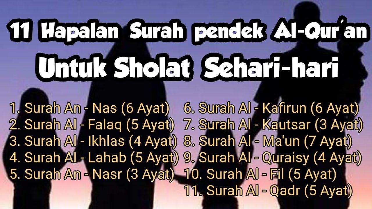 Detail Bacaan Surat Pendek Dalam Sholat 5 Waktu Nomer 22