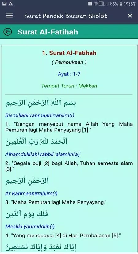 Detail Bacaan Surat Pendek Sholat Nomer 3