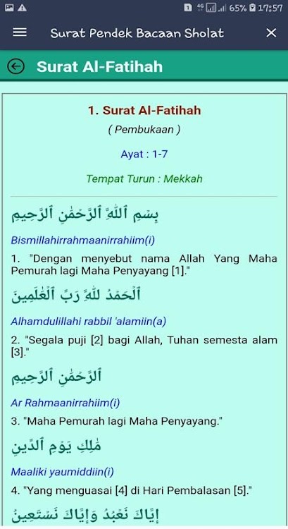 Detail Bacaan Surat Pendek Sholat Nomer 31