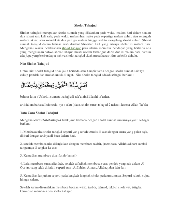 Detail Bacaan Surat Pendek Sholat Tahajud Nomer 40