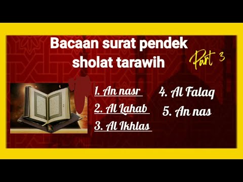 Detail Bacaan Surat Pendek Tarawih Nomer 36