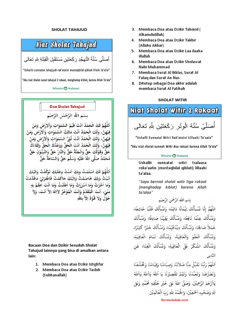 Detail Bacaan Surat Shalat Tahajud Nomer 37