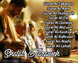 Detail Bacaan Surat Shalat Tarawih 11 Rakaat Nomer 16