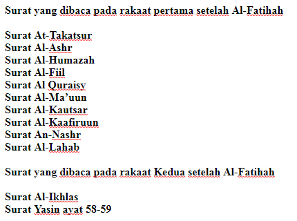 Detail Bacaan Surat Shalat Witir Nomer 5