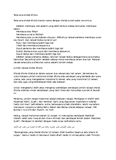 Detail Bacaan Surat Sholat Dhuha 2 Rakaat Nomer 51