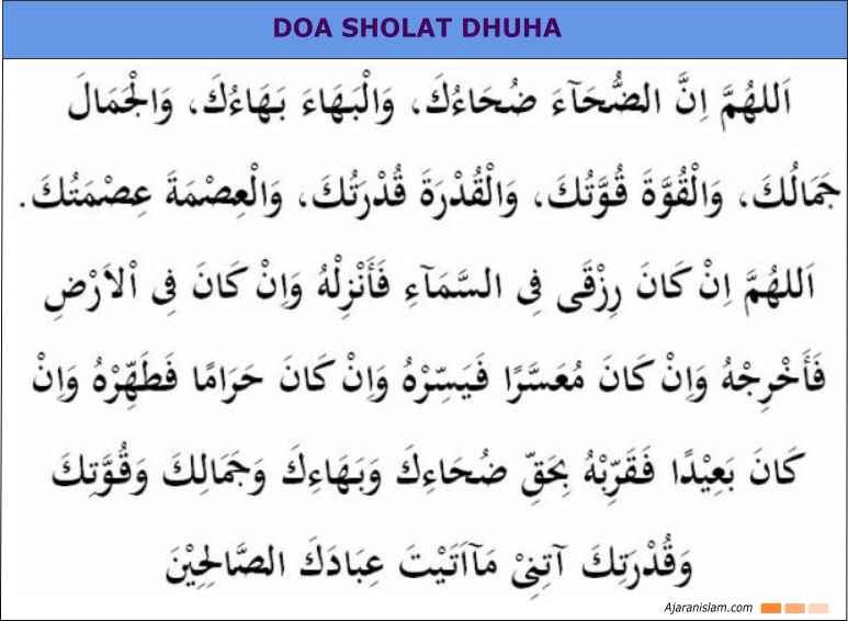 Detail Bacaan Surat Sholat Dhuha 2 Rakaat Nomer 53