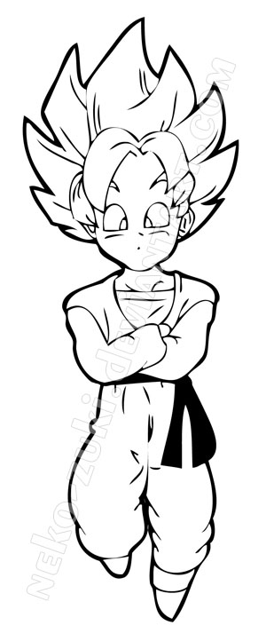 Detail Gotenks Lineart Nomer 3