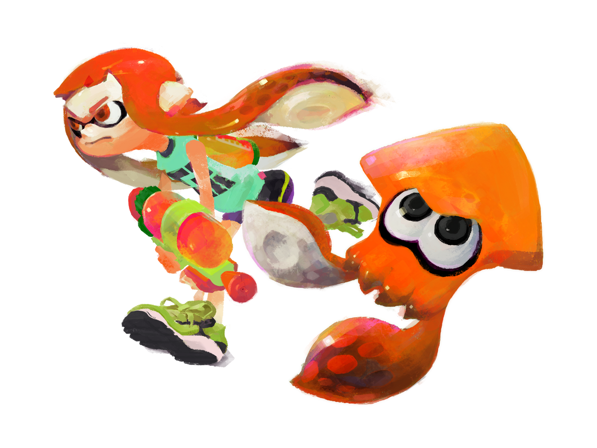 Detail Inkling Squid Amiibo Splatoon 2 Nomer 24