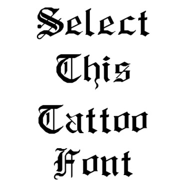 Detail M Tattoo Schrift Nomer 14