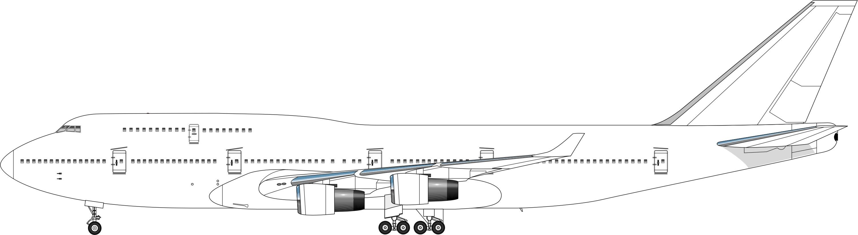 Detail Airplane Side View Drawing Nomer 4