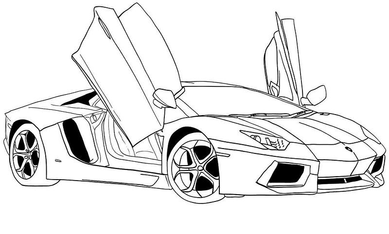 Detail Ausmalbild Lamborghini Aventador Nomer 6