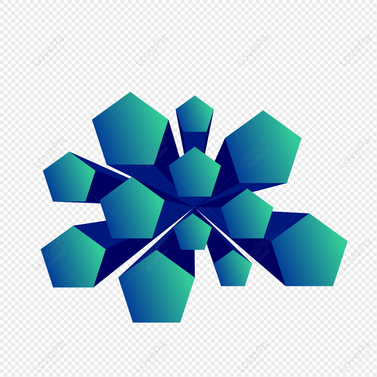Detail Blue Geometric Pattern Nomer 17