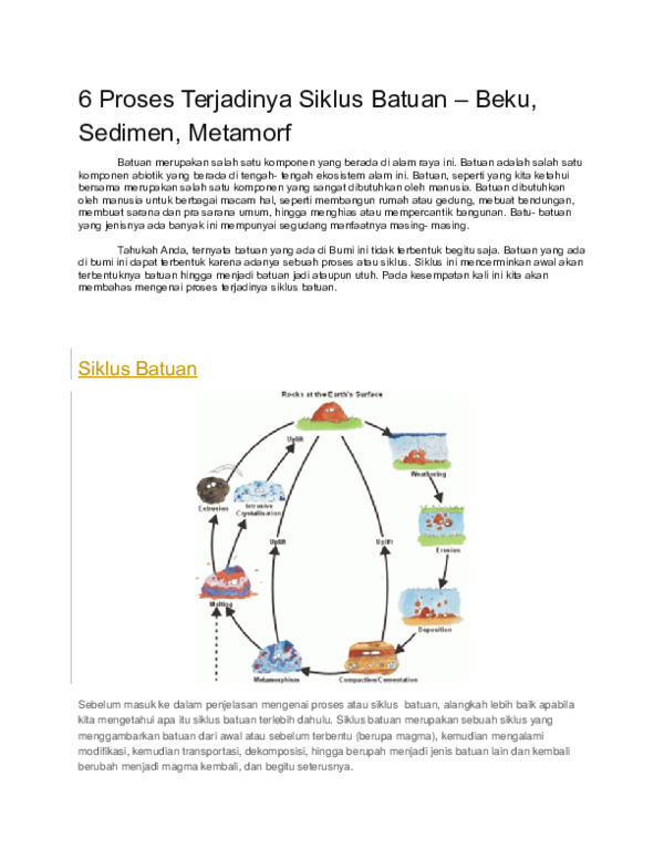Detail Diagram Siklus Batuan Nomer 45