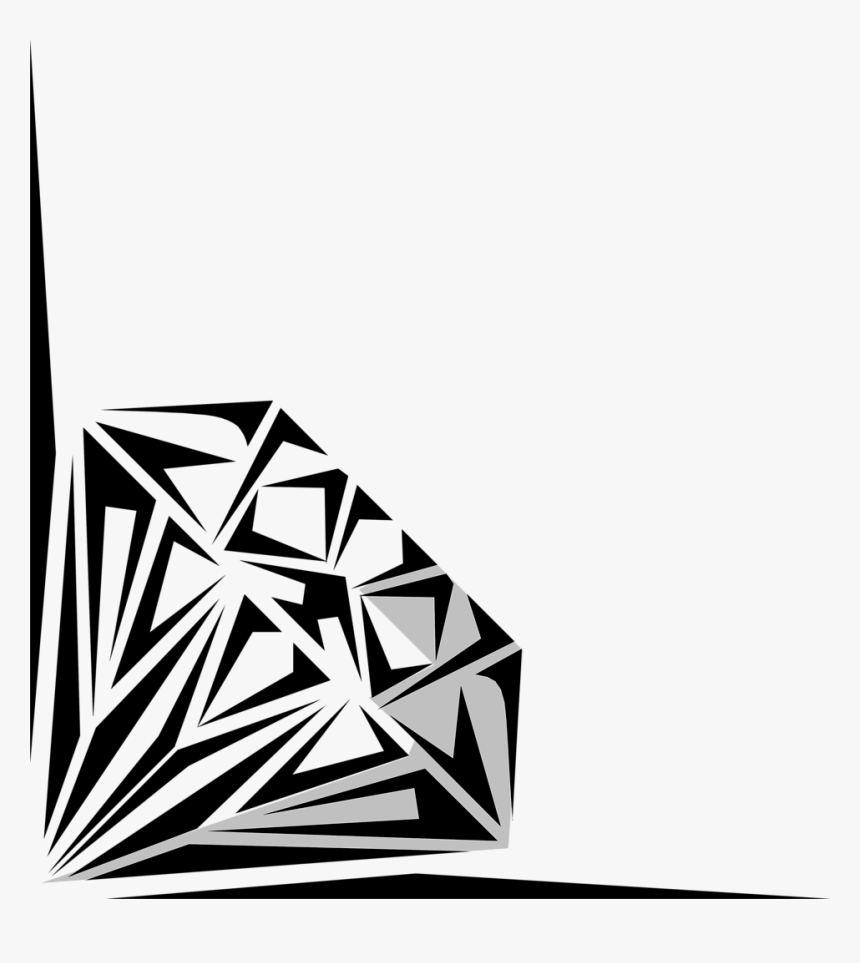 Detail Diamond Clipart Black And White Nomer 42