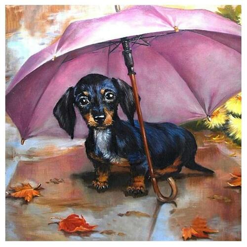 Detail Diamond Painting Dachshund Nomer 3