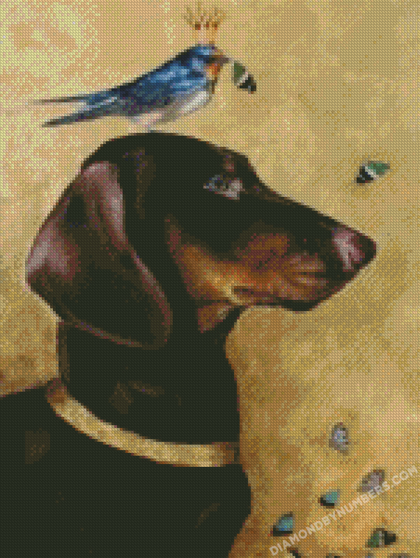 Detail Diamond Painting Dachshund Nomer 30