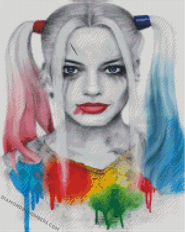 Detail Diamond Painting Harley Quinn Nomer 10