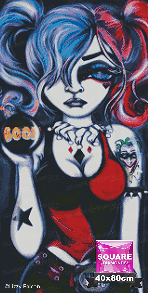 Detail Diamond Painting Harley Quinn Nomer 25