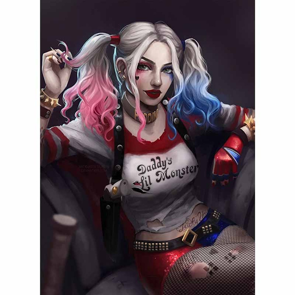 Detail Diamond Painting Harley Quinn Nomer 26