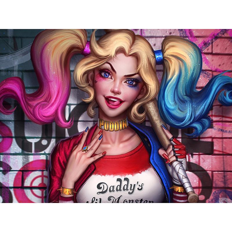 Detail Diamond Painting Harley Quinn Nomer 28