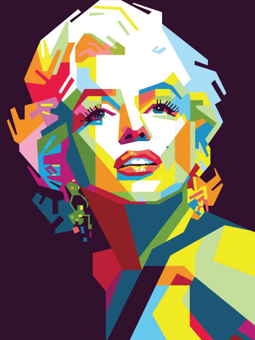 Detail Diamond Painting Marilyn Monroe Nomer 27