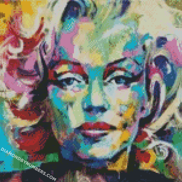 Detail Diamond Painting Marilyn Monroe Nomer 34