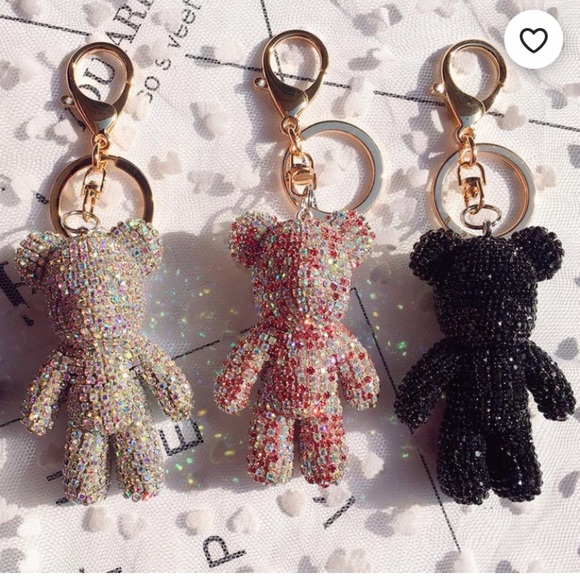 Diamond Teddy Bear Keychain - KibrisPDR