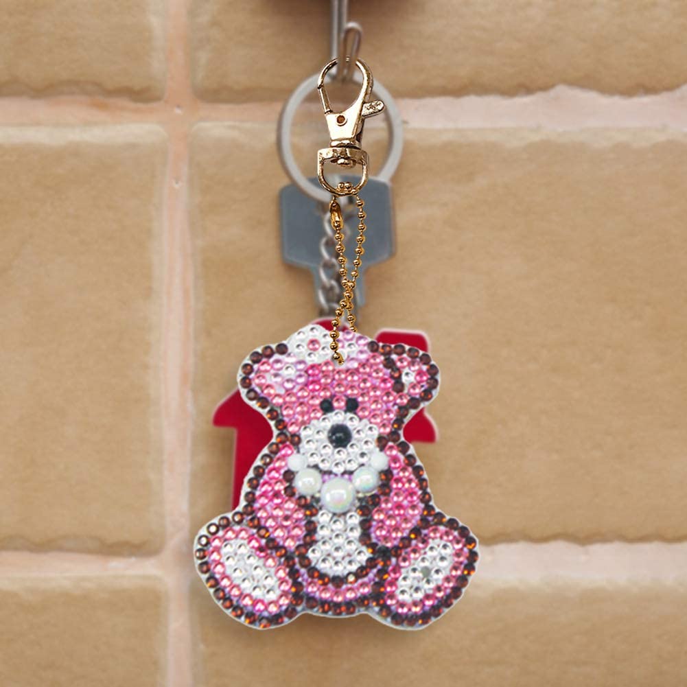 Detail Diamond Teddy Bear Keychain Nomer 40