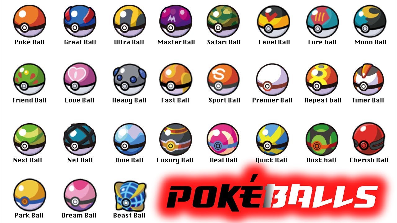 Detail Different Types Of Poke Balls Nomer 3