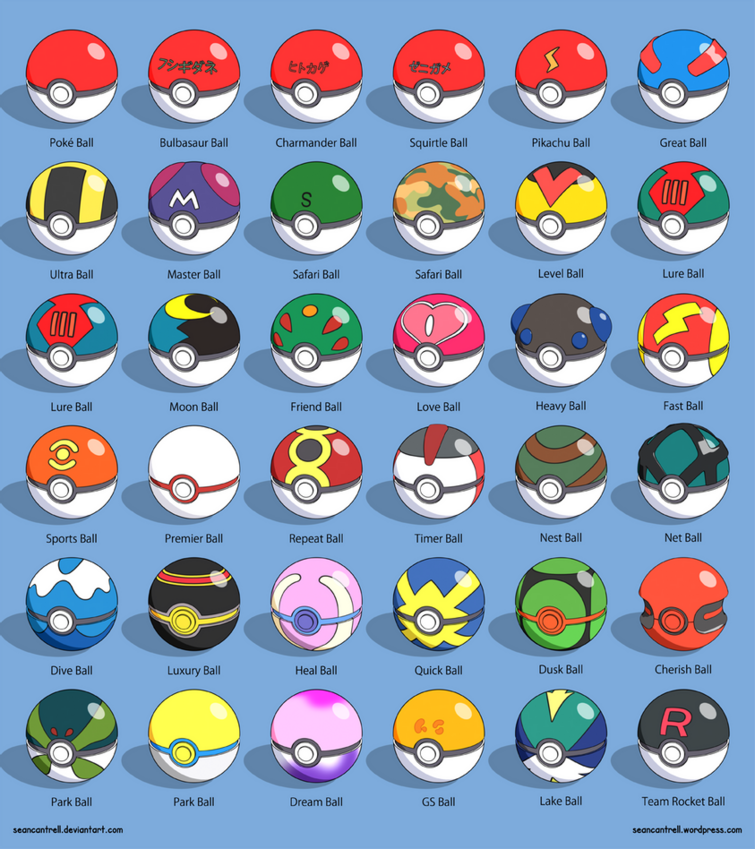 Detail Different Types Of Poke Balls Nomer 4