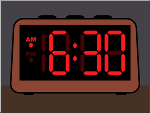 Detail Digital Alarm Clock Clipart Nomer 13