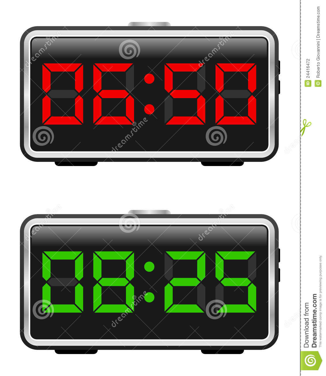 Detail Digital Alarm Clock Clipart Nomer 21