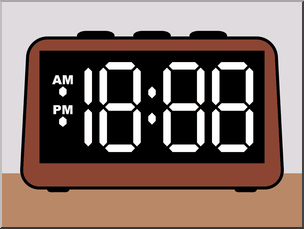 Detail Digital Alarm Clock Clipart Nomer 24