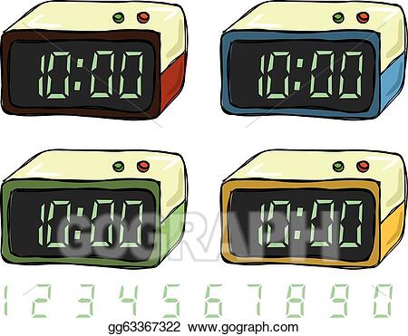 Detail Digital Alarm Clock Clipart Nomer 46