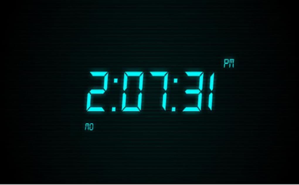Detail Digital Clock Screensaver Nomer 13