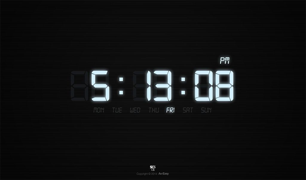 Detail Digital Clock Screensaver Nomer 30