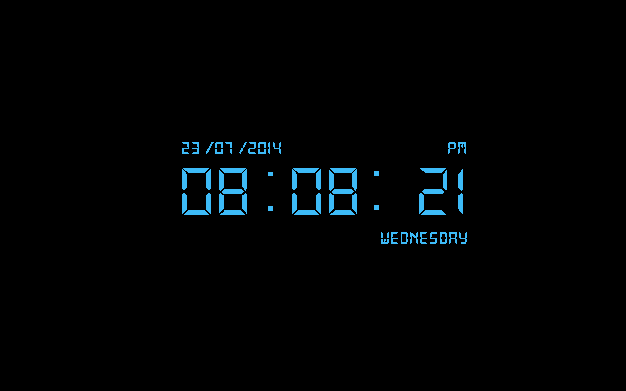 Detail Digital Clock Screensaver Nomer 9
