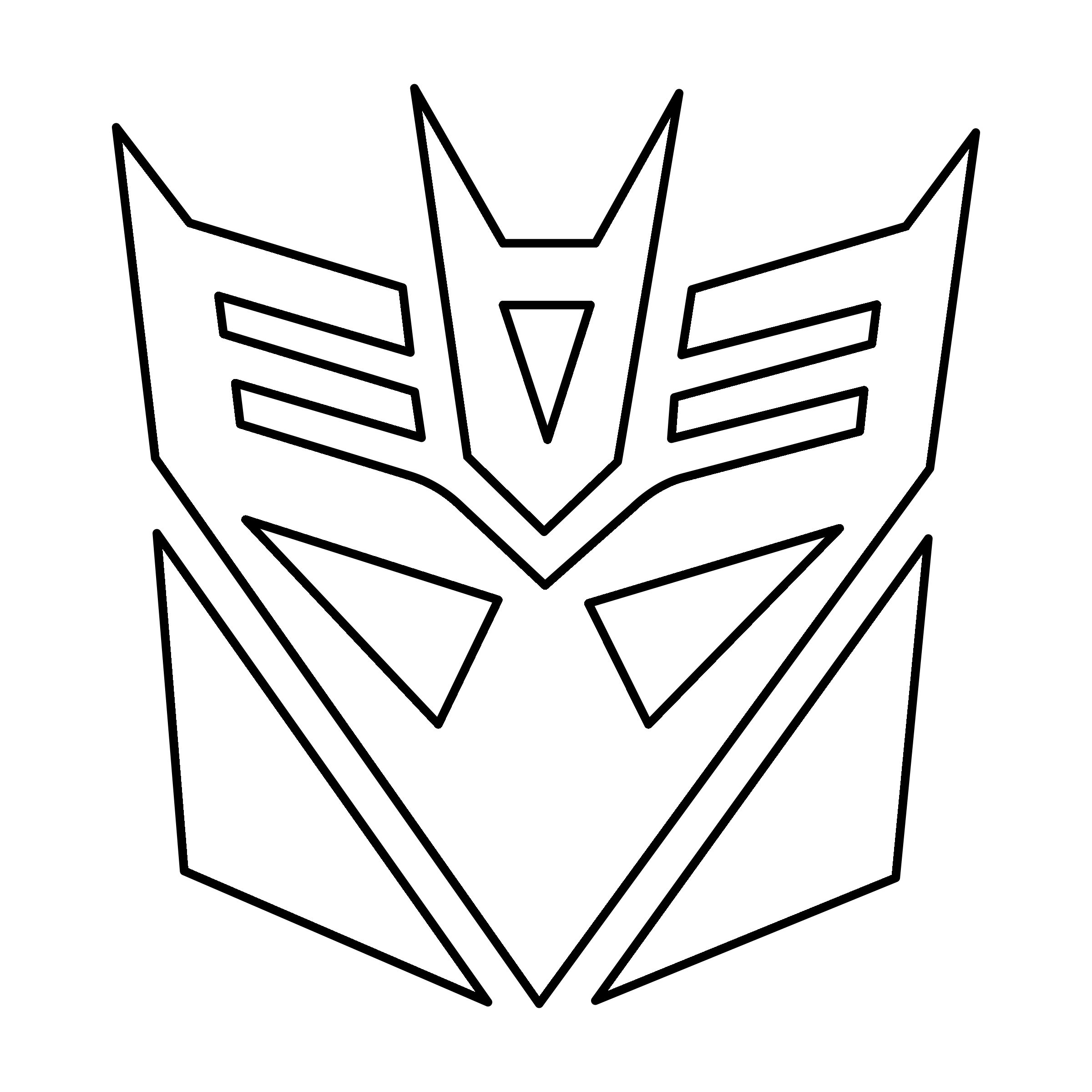 Transformers Logo Black And White - KibrisPDR