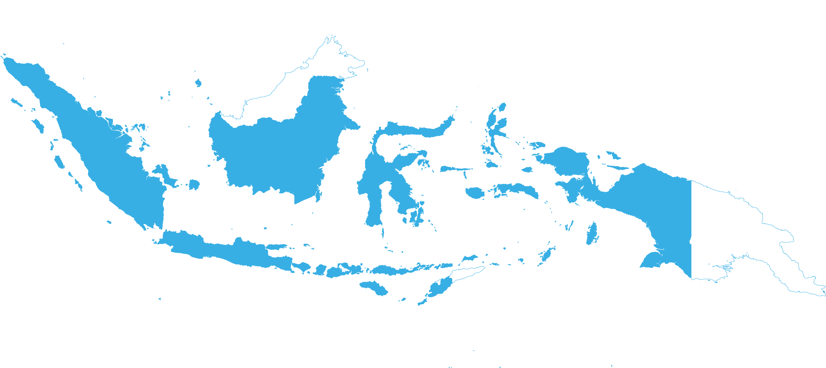 Png Peta Indonesia - Indonesia Map Blue Png Clipart - Large Size Png Image - Pikpng