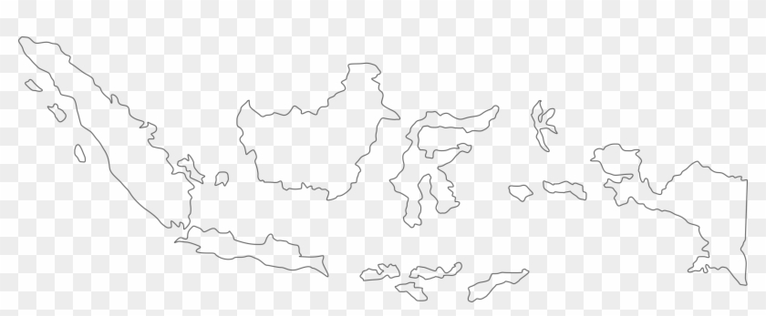 Indonesia Map White Png , Png Download - Indonesia Map Outline, Transparent Png - 3001X1099(#5081439) - Pngfind
