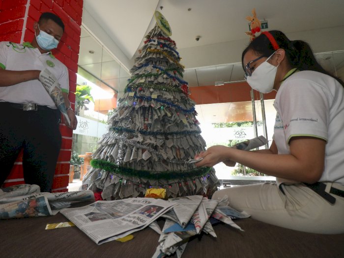 Detail Pohon Natal Dari Kertas Koran Nomer 2