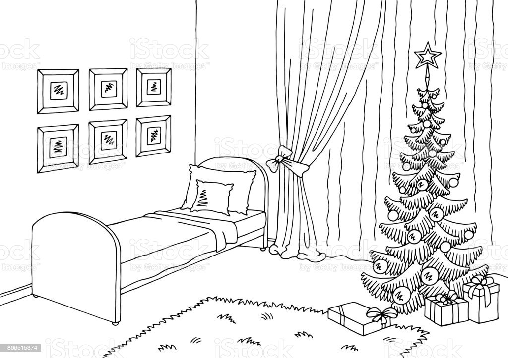 Detail Pohon Natal Hitam Putih Nomer 41