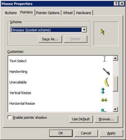 Detail Pointer Mouse Keren Windows 7 Nomer 27