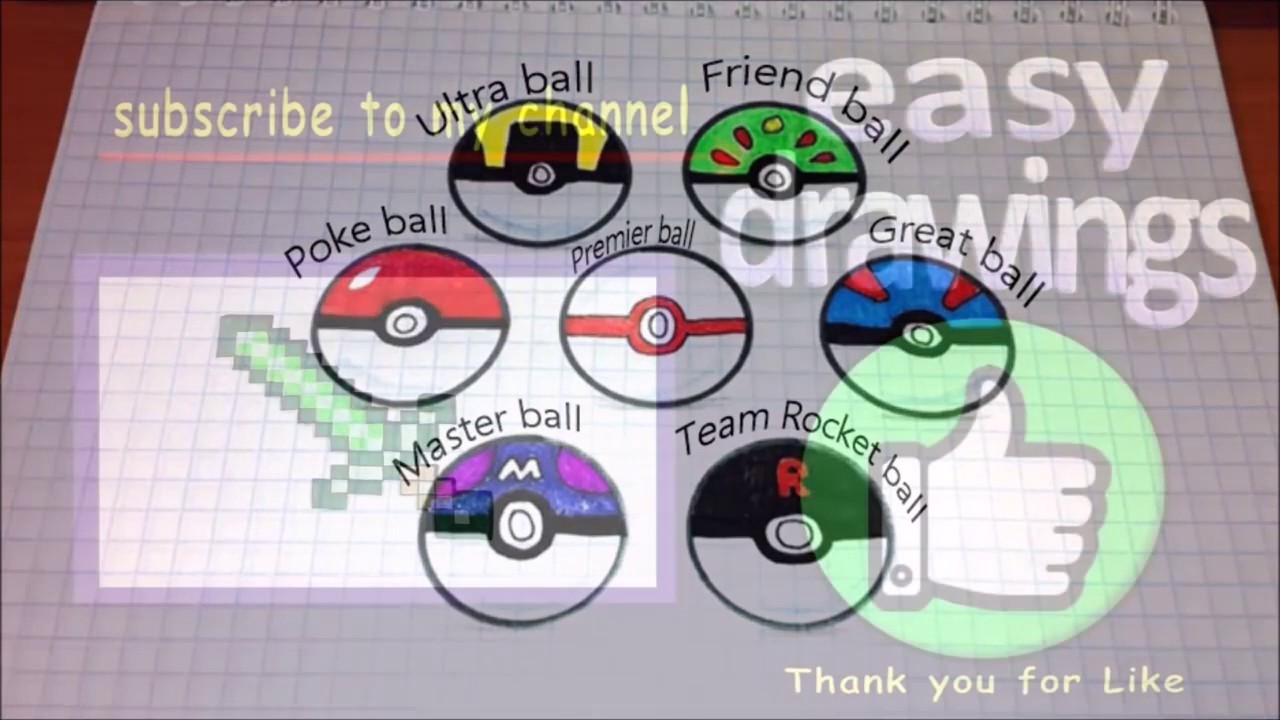 Detail Pokeball Drawings Nomer 33