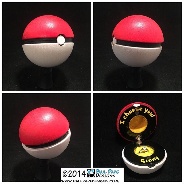 Detail Pokeball Wedding Ring Box Nomer 32