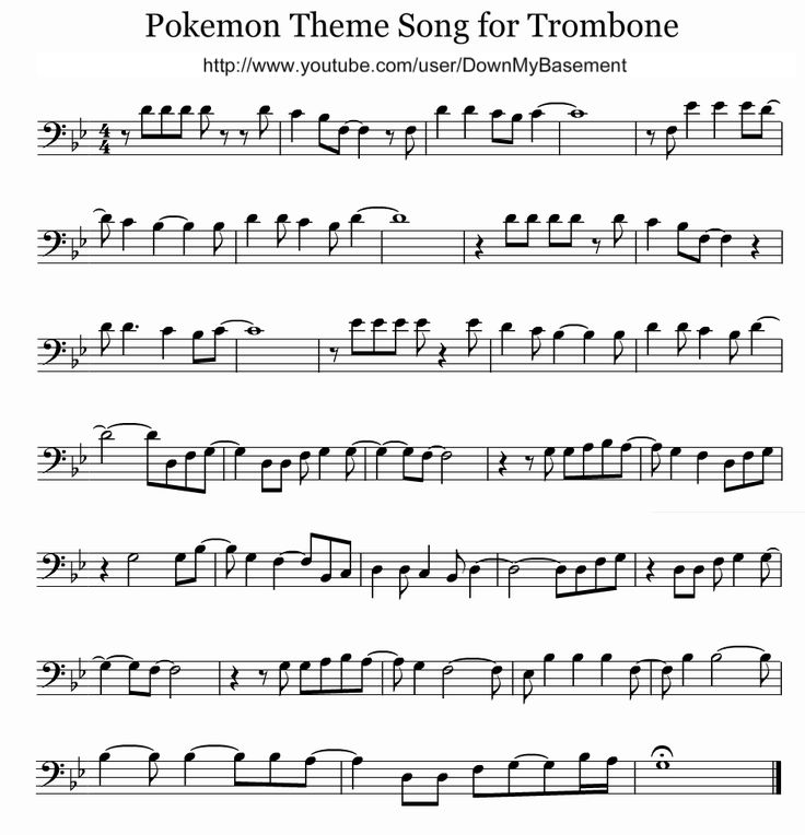 Detail Pokemon Trombone Sheet Music Nomer 8