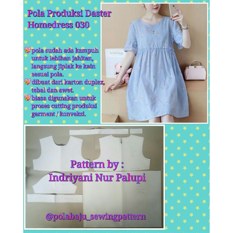 Detail Pola Baby Doll Nomer 36