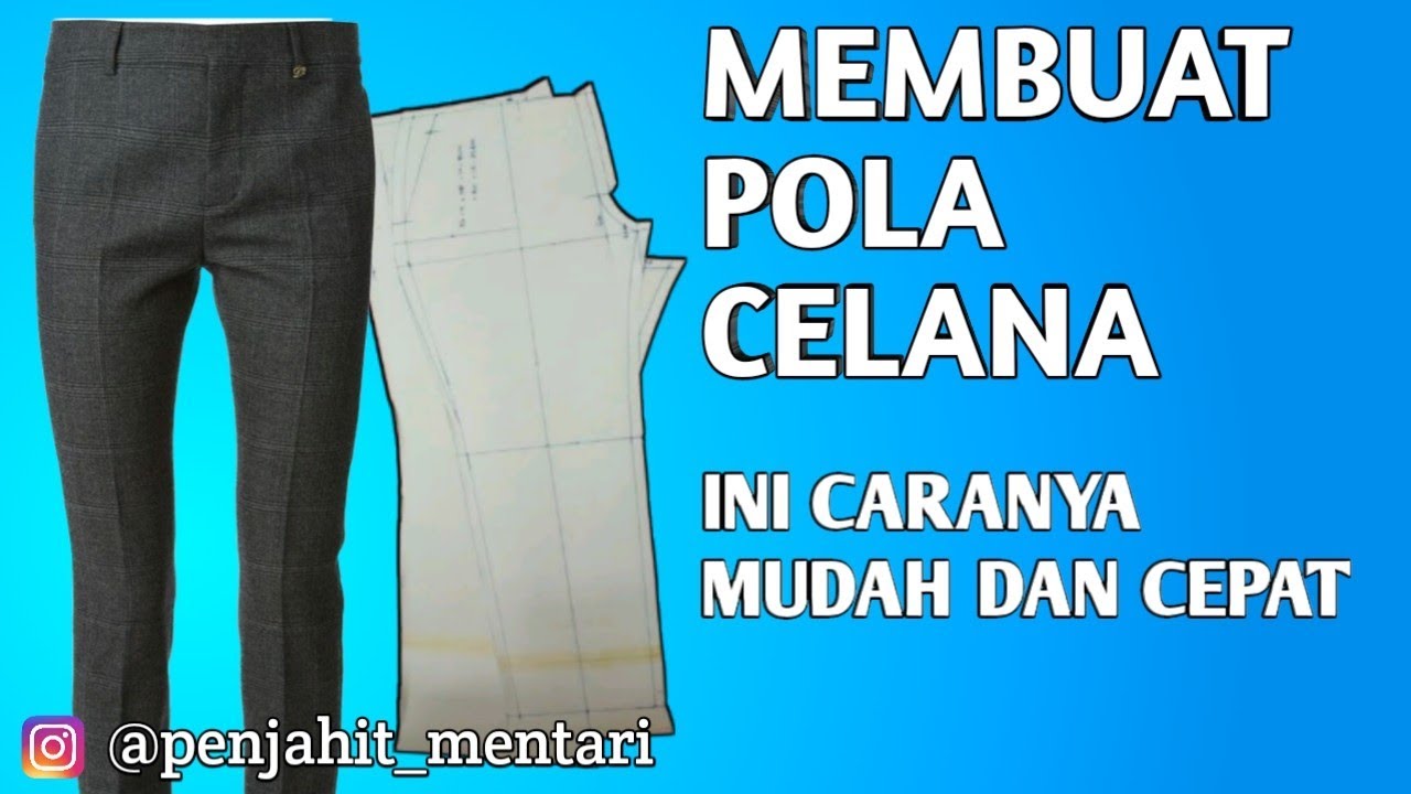 Detail Pola Celana Jeans Nomer 28